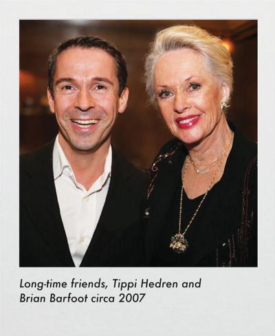 Brian Barfoot and Tippi Hedren