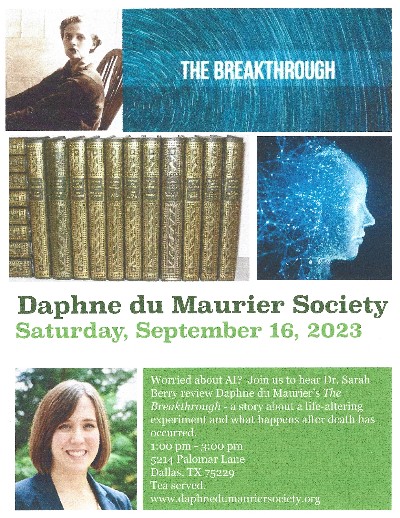 Daphne du Maurier Society of North America event poster