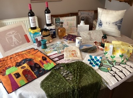 Picture of the raffle prizes