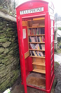 Library in a telephone box