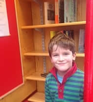 Mini Lending Library in Bodinnick, Cornwall