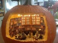 A Library in a Pumpkin to celebrate Halloween