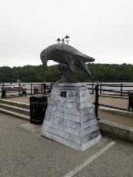 The Rook with a Book arrives at her new home on Fowey Town Quay